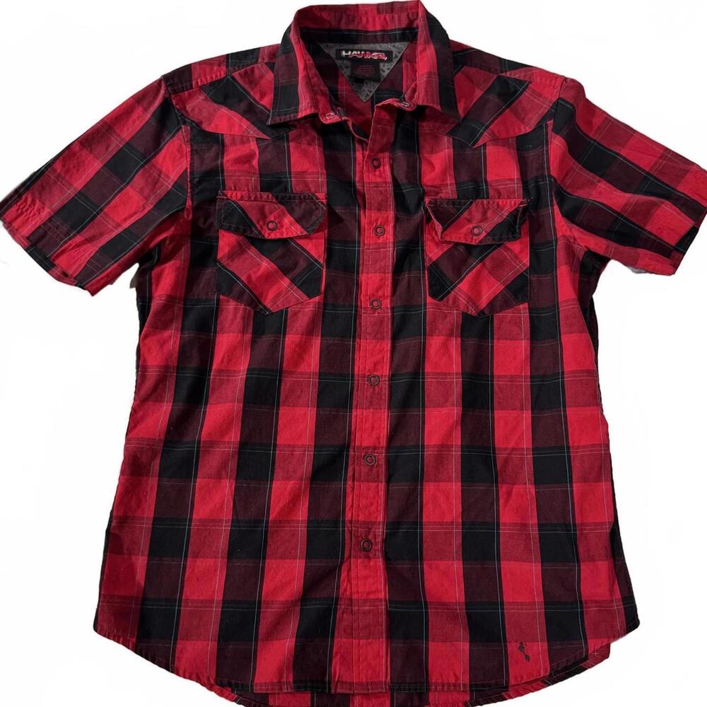 Tony Hawk Shirt Men's Medium Skater Short Sleeve **READ‎ NOTES**Snap Button